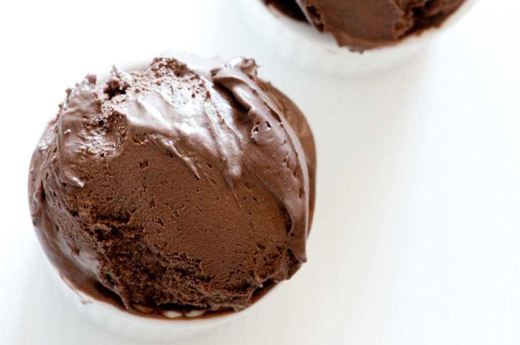 Sorvete fit de chocolate com 3 tres ingredientes